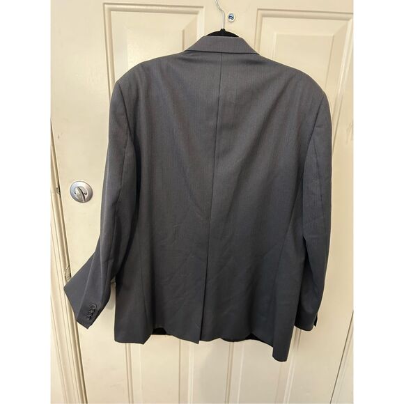 Burberry’s Pure Wool Gray Pinstripe Two-Button Blazer Sz 44R* - Picture 8 of 13